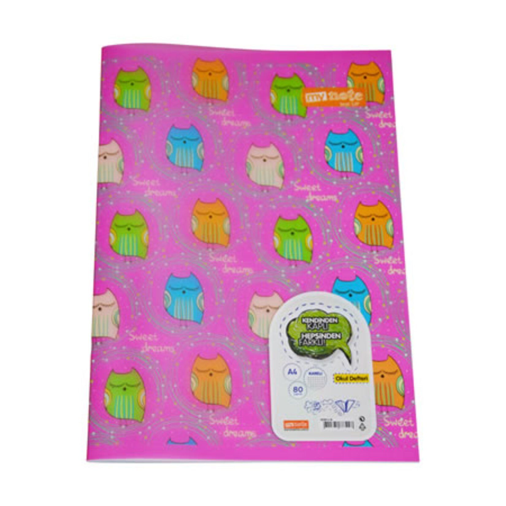 Mynote Animal Planet 60 Yaprak Kareli Defter - A4