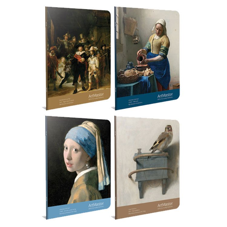 ArtMaster Tel Dikiş Karton Kapaklı Kareli 60 Yaprak Defter 19X26 cm