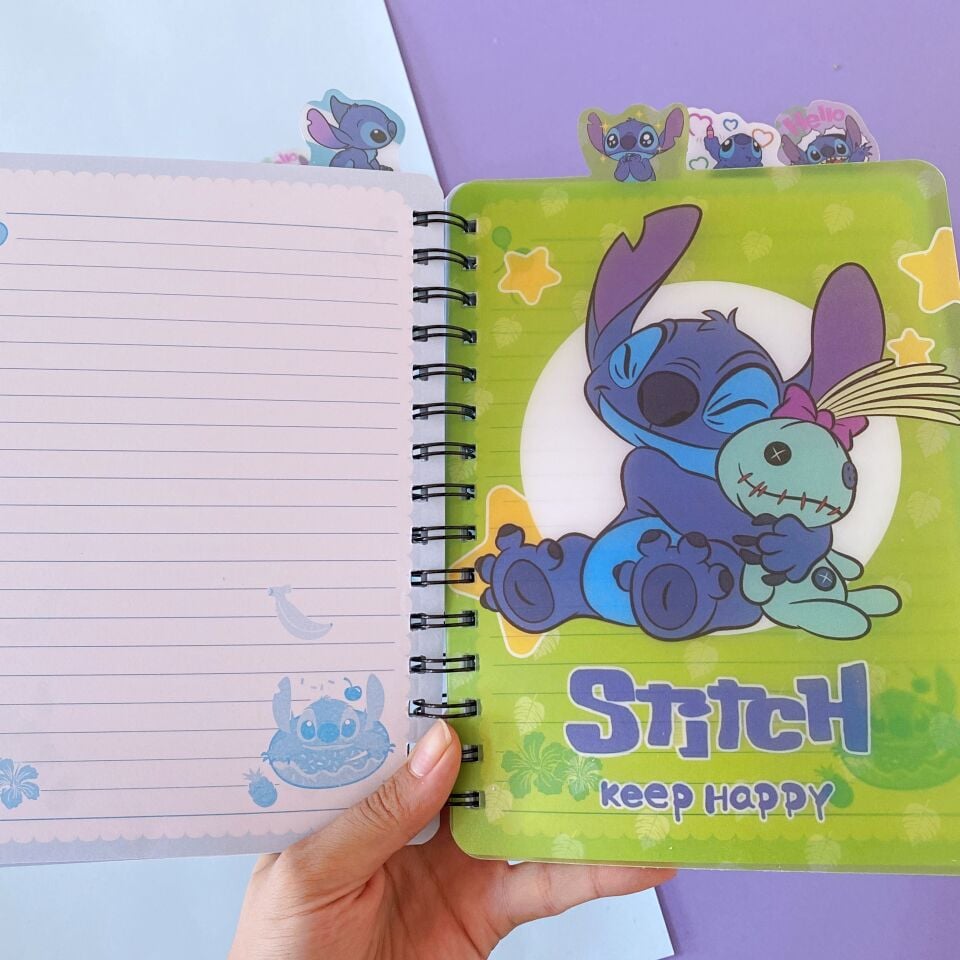 Hologramlı Ayraçlı Defter - Stitch
