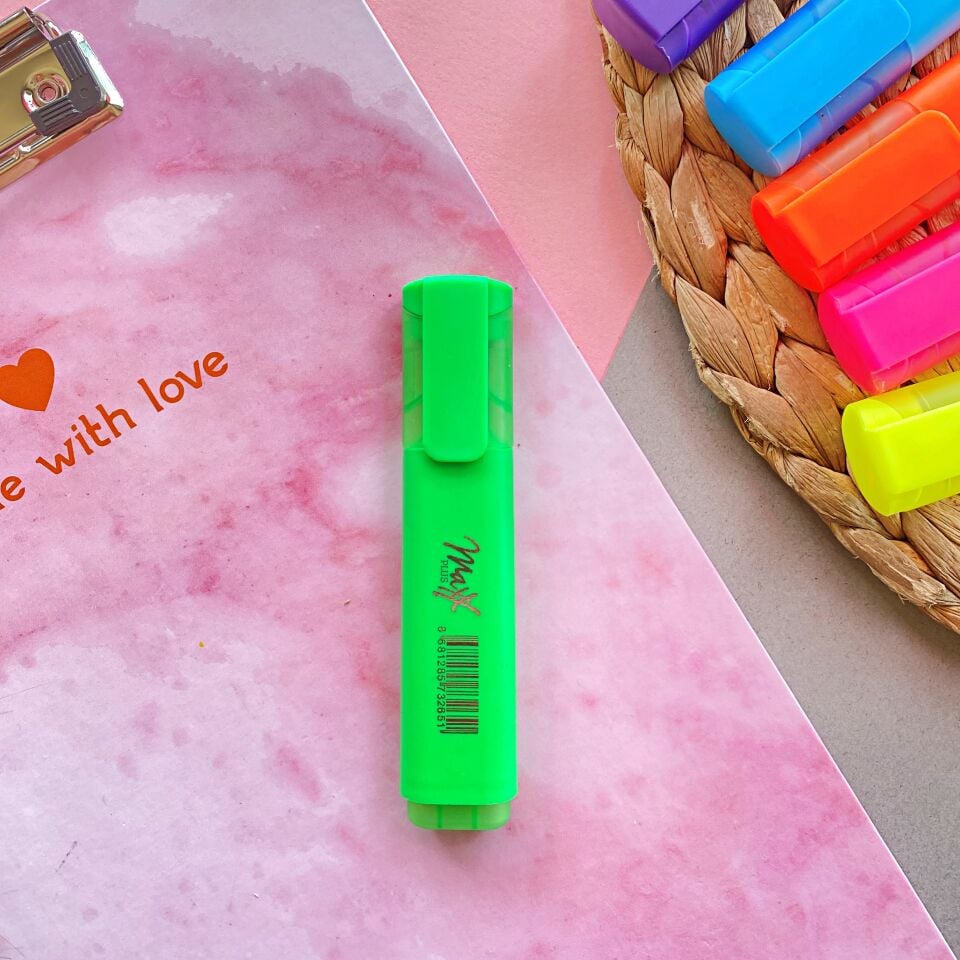 Maxx Plus Fosforlu Kalem Tekli