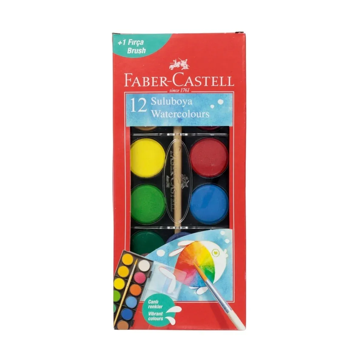 Faber Castell 12 Renk Sulu Boya Jumbo Boy