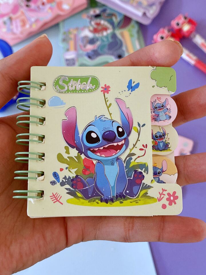 Stitch Ayraçlı Mini Not Defteri