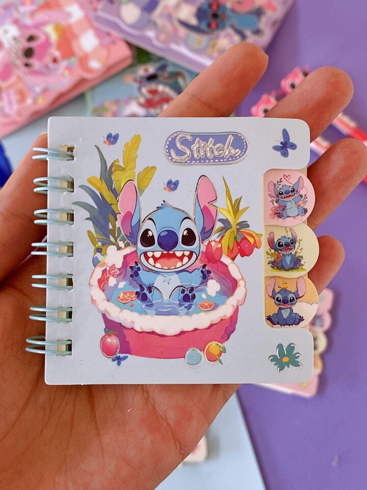 Stitch Ayraçlı Mini Not Defteri