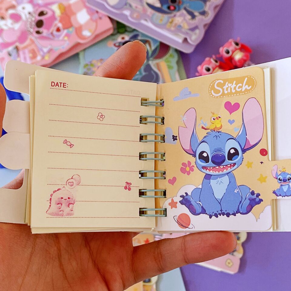 Stitch Ayraçlı Mini Not Defteri