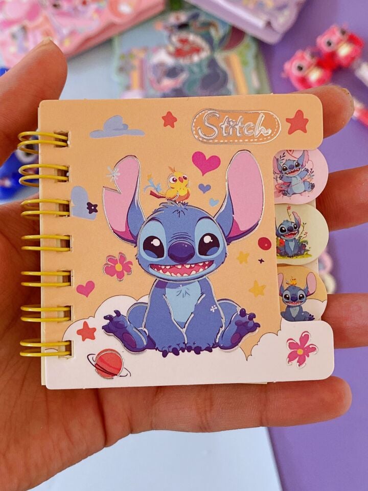Stitch Ayraçlı Mini Not Defteri