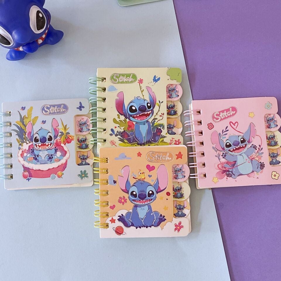 Stitch Ayraçlı Mini Not Defteri