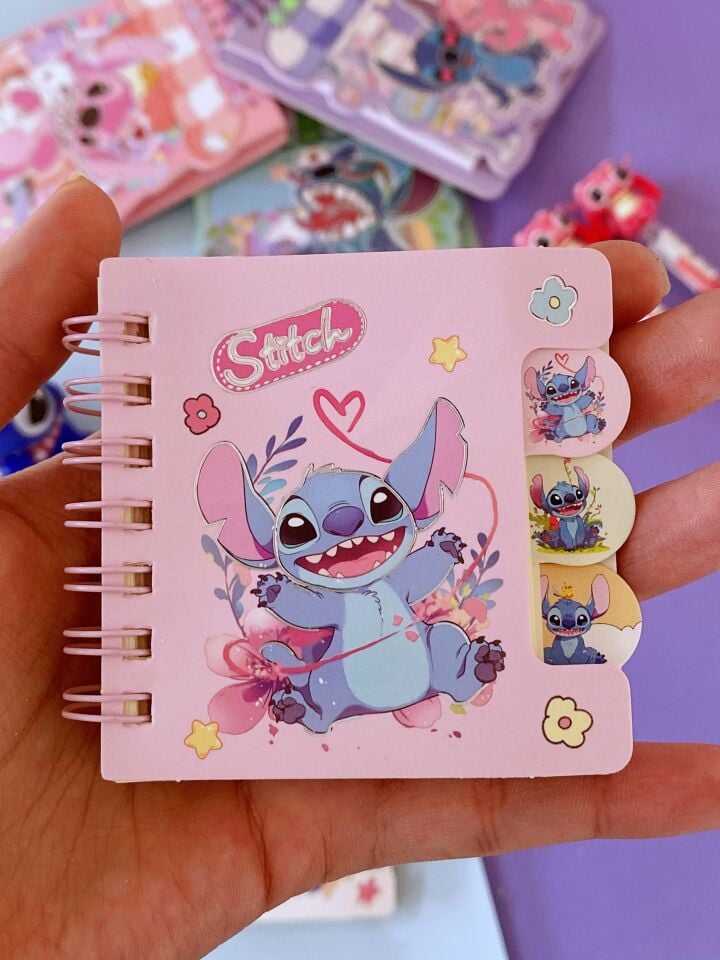 Stitch Ayraçlı Mini Not Defteri