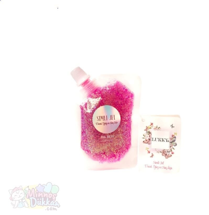 Lukky Yüz Ve Vücut Parıltılı Pembe Simli Jel