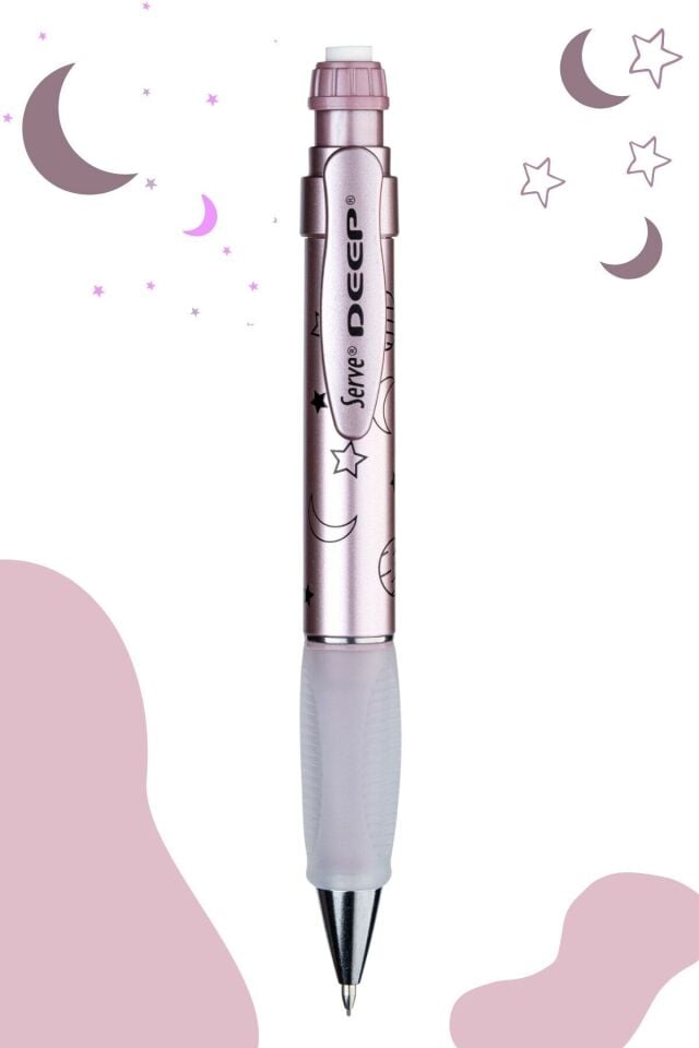 Serve Deep Desenli Metalik 0,7 Uçlu Versatil Kalem - Rose