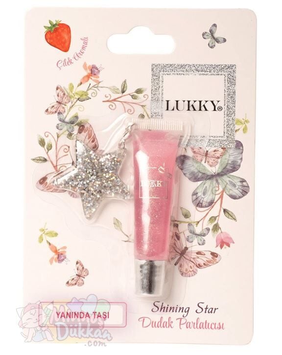 Lukky Çilek Aromalı Simli Dudak Parlatıcısı