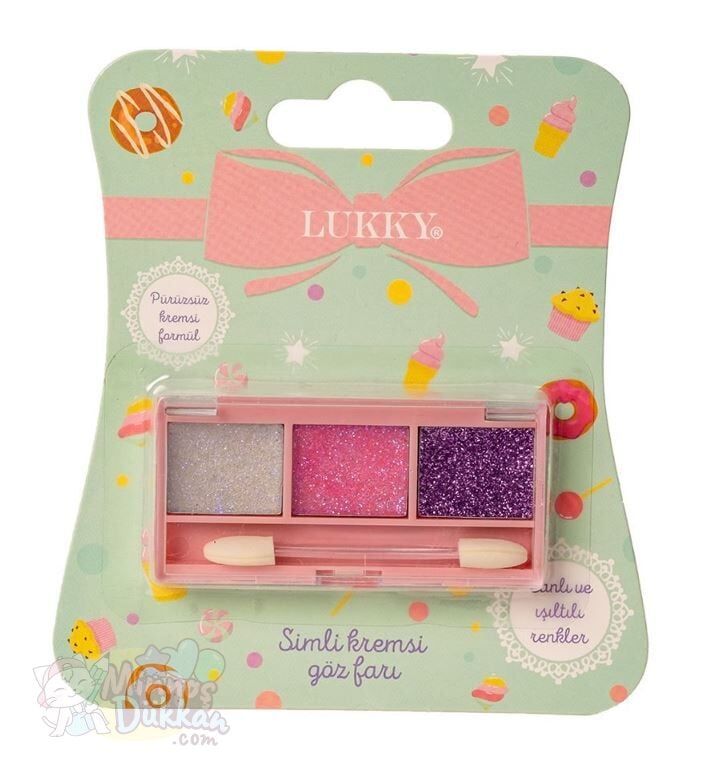 Lukky 3 Renkli Parıltılı Simli Göz Farı Paleti