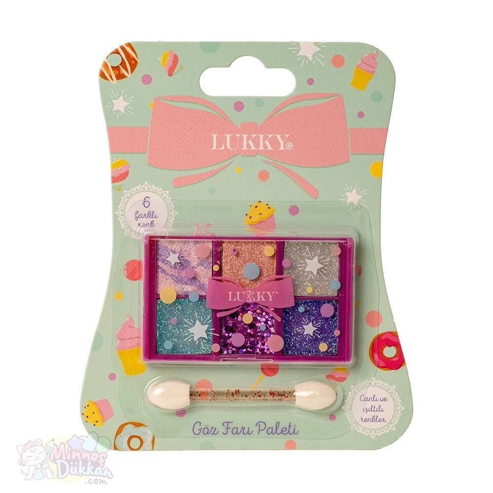 Lukky 6 Renkli Parıltılı Simli Göz Farı Paleti