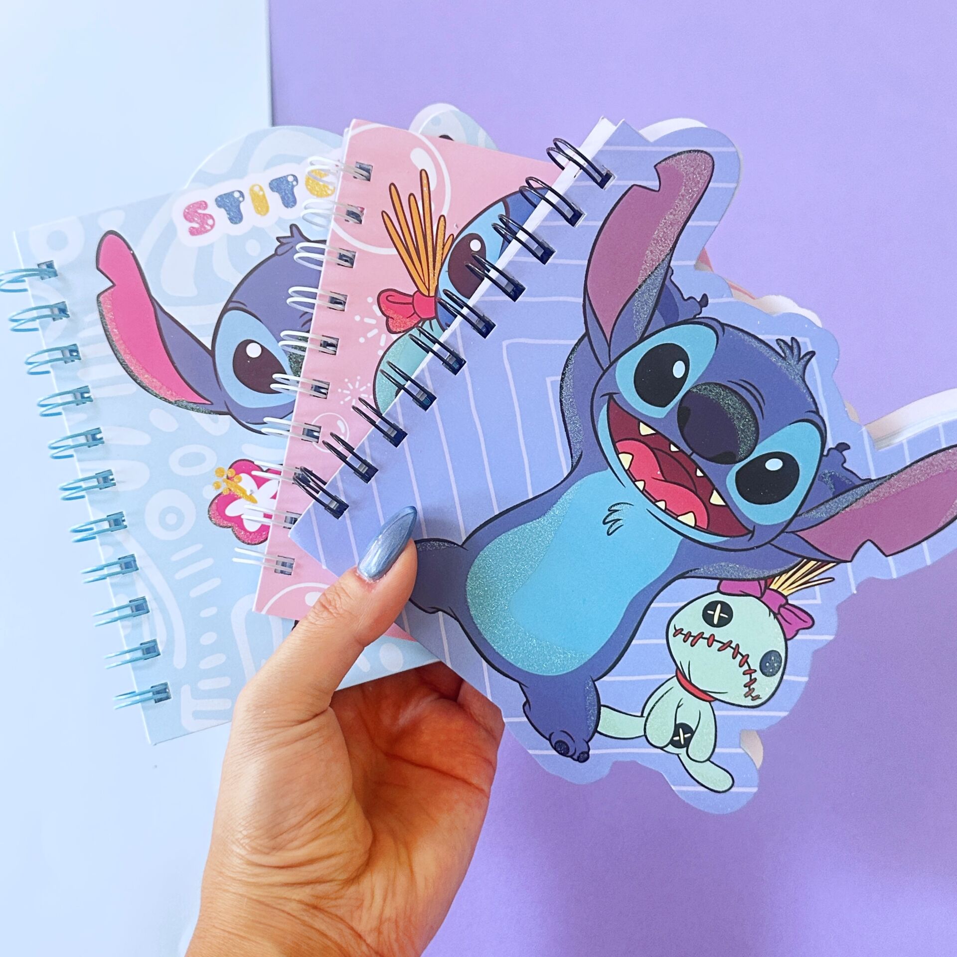 Stitch Ponponlu Şekilli Not Defteri