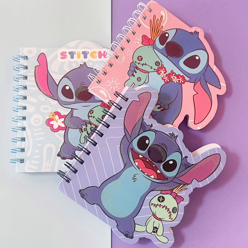 Stitch Ponponlu Şekilli Not Defteri