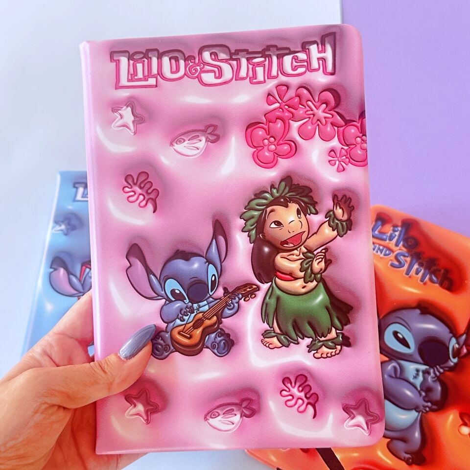 Stitch Kalın Kapak Çizgili Defter