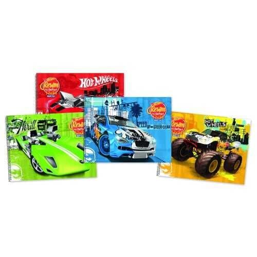 Hot Wheels 35x50 15 Yaprak Resim Defteri