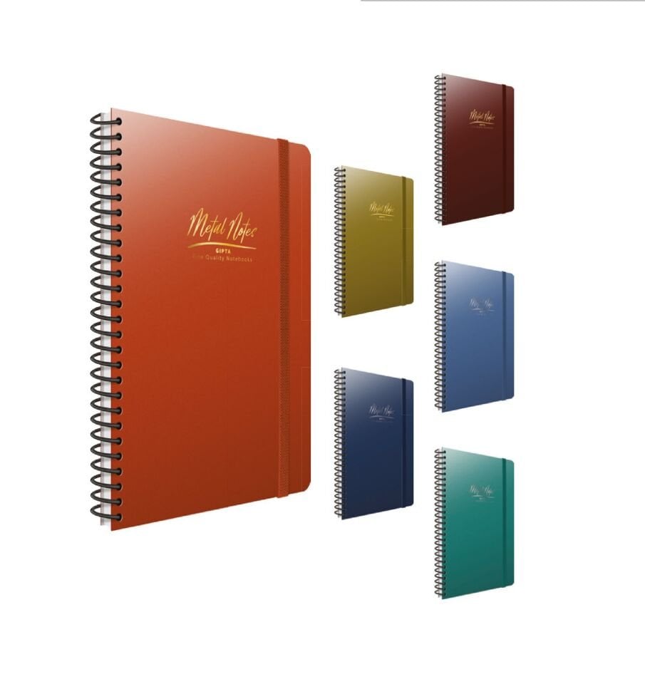Metal Notes Spiralli Pp Kapak Defter A4 80 Yaprak Kareli