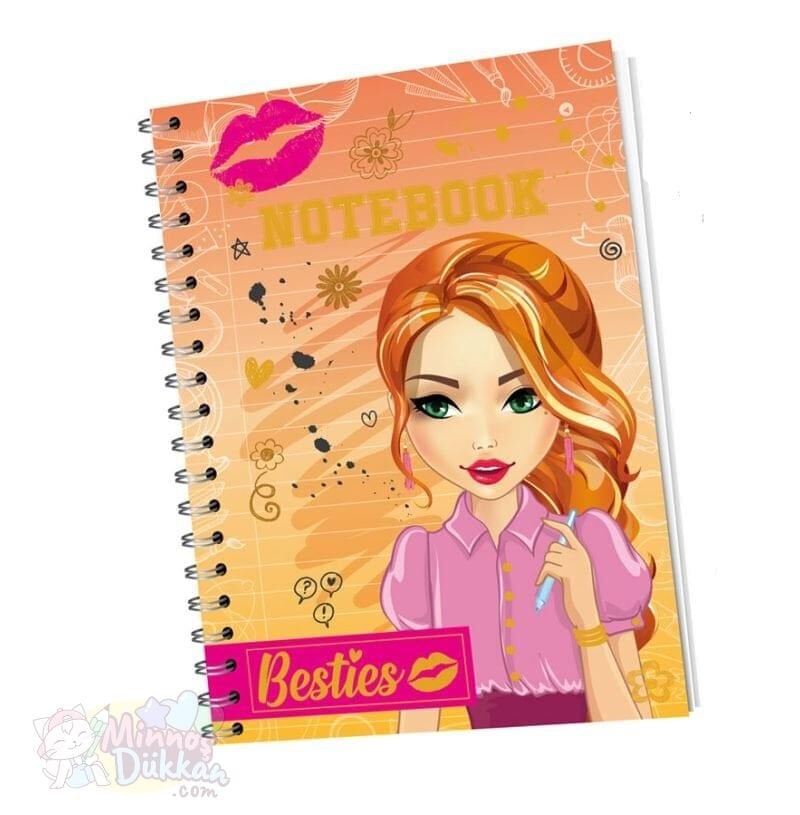 Besties A6 Spiralli Notebook Turuncu