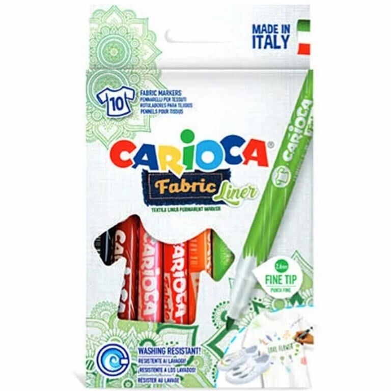 Carioca Fabric Liner 10'lu Fine Kumaş Tekstil Kalem Seti