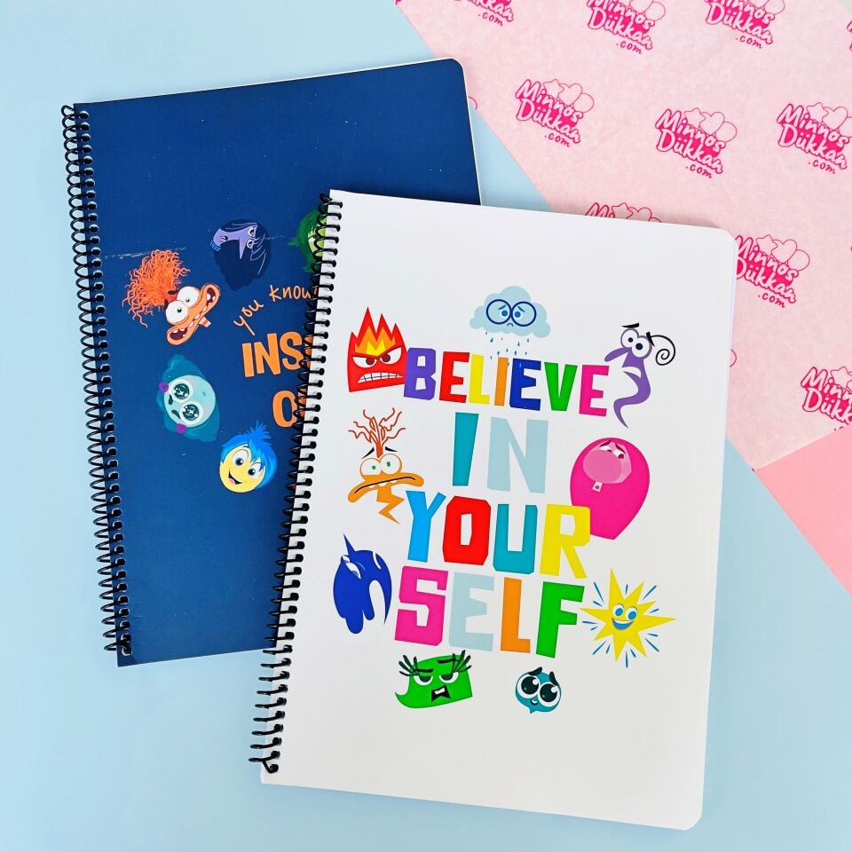 Ters Yüz 80 Yaprak Kareli Spiralli Defter A4