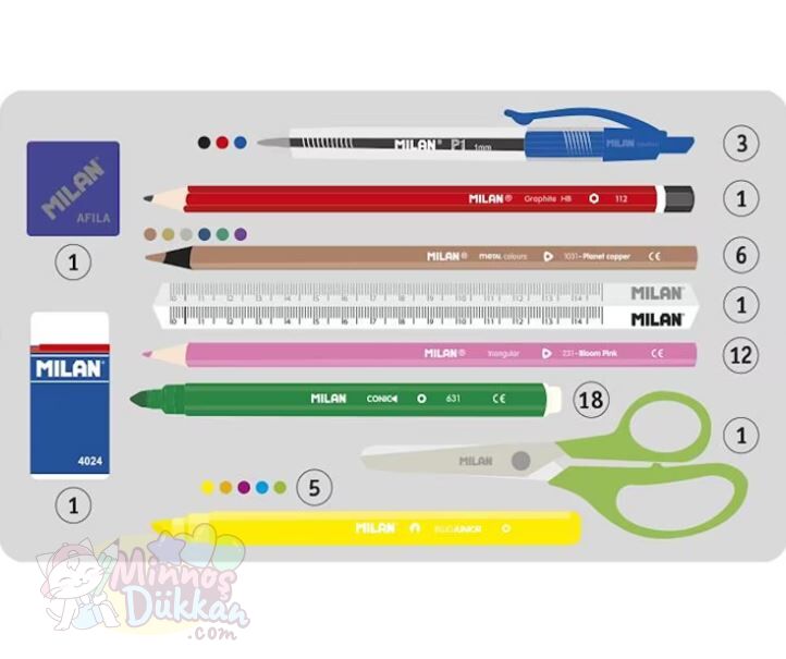Milan Be Wool 3 Katlı İçi Dolu Kalem Kutu