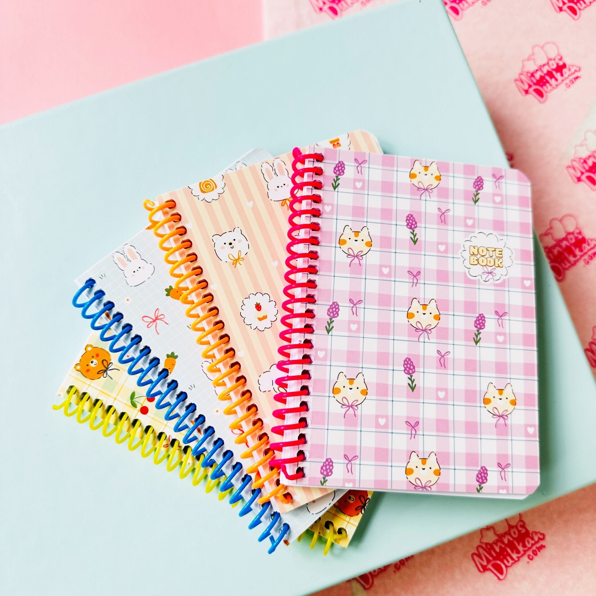 Keskin Kawaii A6 80 Yaprak Spiralli Çizgili Not Defteri