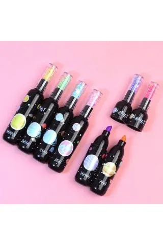 Galaksi Şişesi 6 Renk Fosforlu Kalem