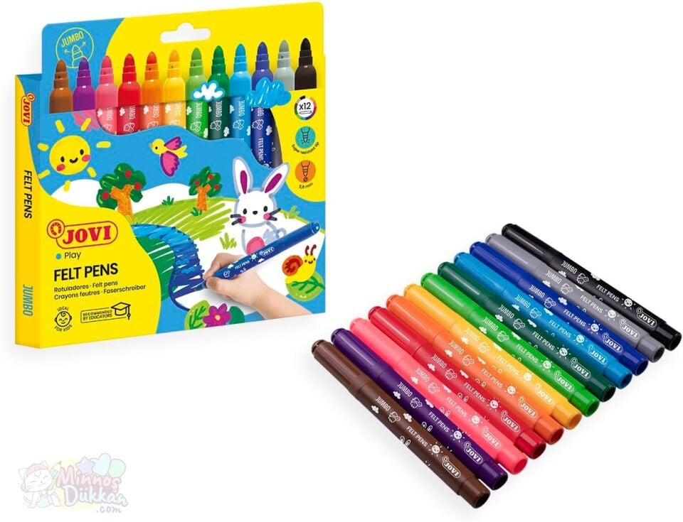 Jovi Maxi Yıkanabilir Keçeli Kalem 24 Renk