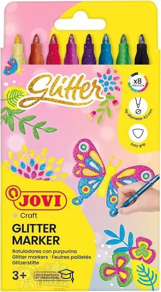 Jovi Glitter Marker 8 Renk