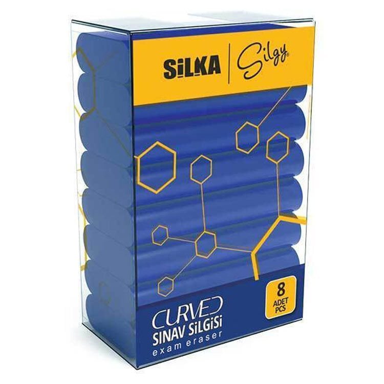 Curved 8li Sınav Silgisi Seti Silka