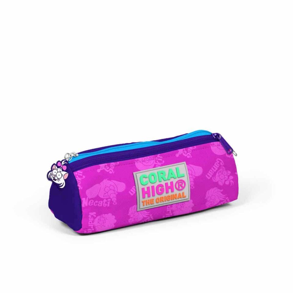 Coral High Kral Şakir Pembe Kalem Kutusu 3 Bölmeli