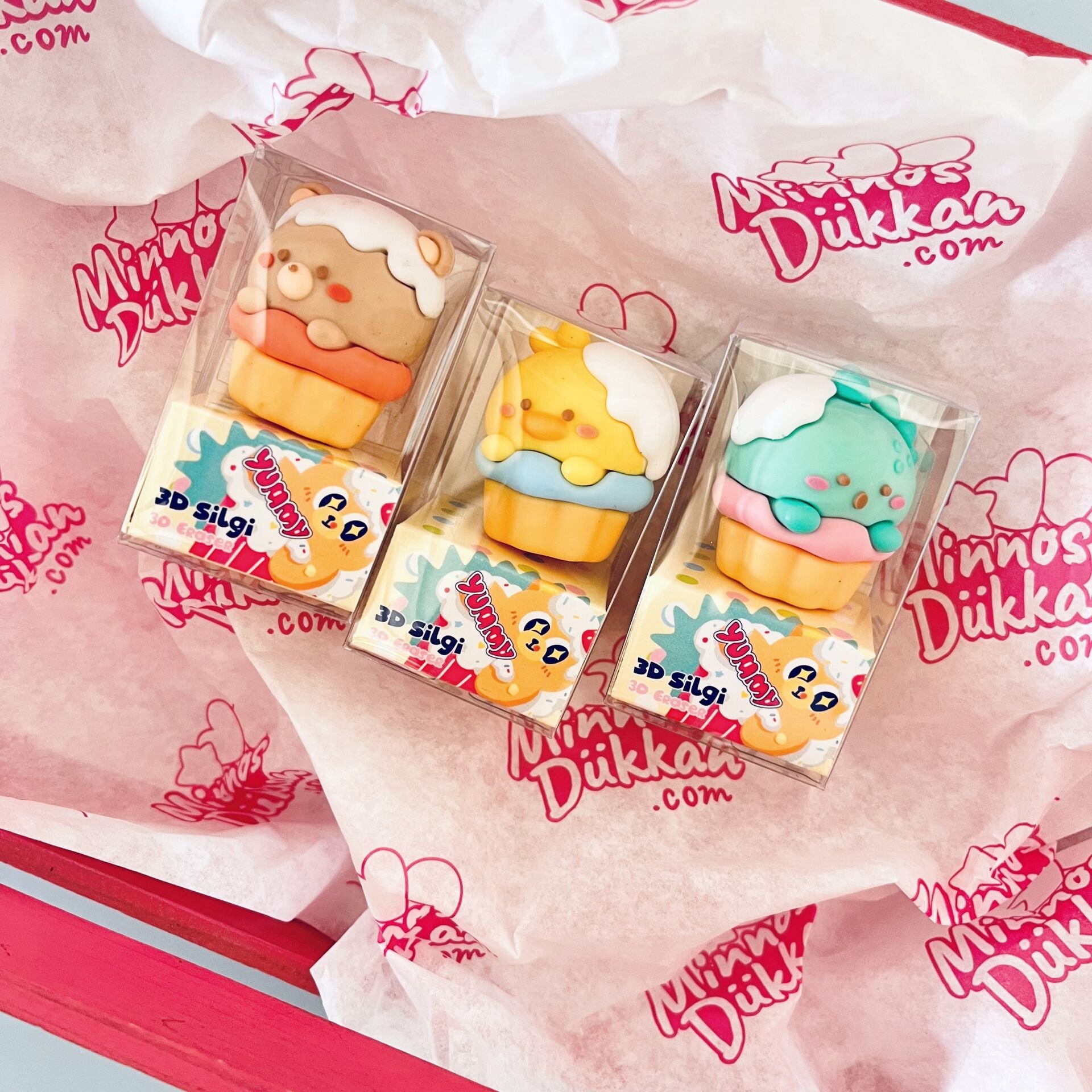 Bubu 3D Silgi Cupcake Hayvanlar