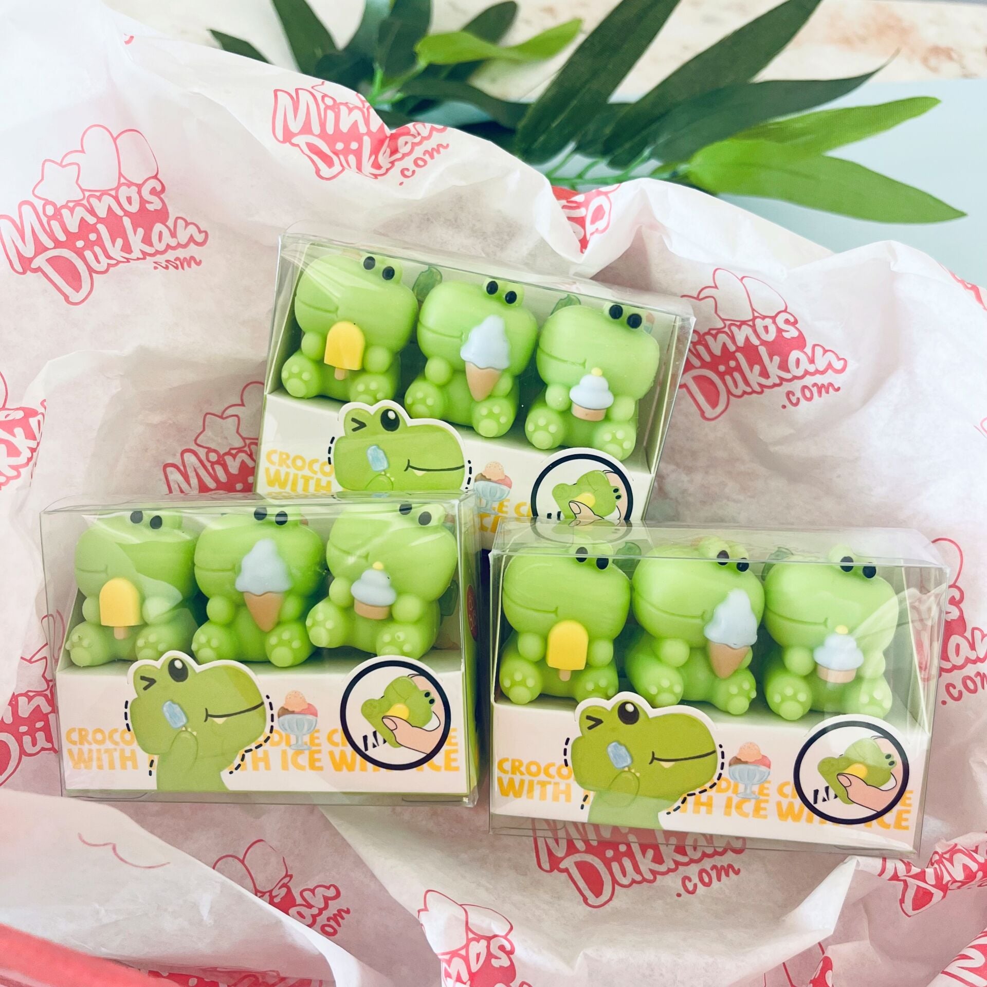 Bubu 3D Silgi Dondurmalı Timsah 3lü