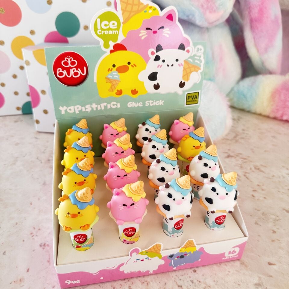 Bubu Dondurmalı Hayvanlar Stick Yapıştırıcı 9 Gr
