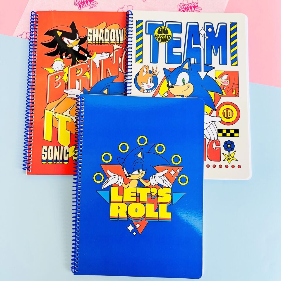 Sonic 80 Yaprak Çizgili Spiralli Defter A4