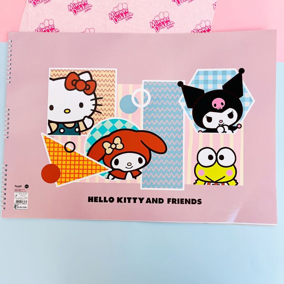 Hello Kitty and Friends 35x50 cm 15 Yaprak Resim Defteri