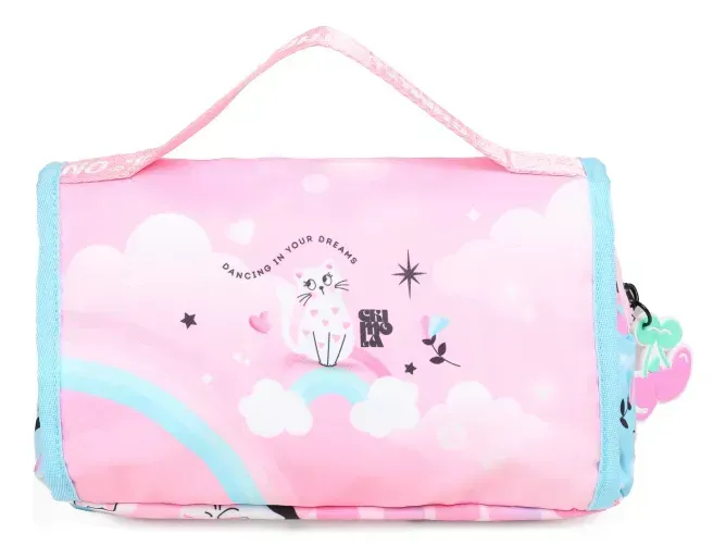 Chimola Cat Pink Aqua Kalem Çantası