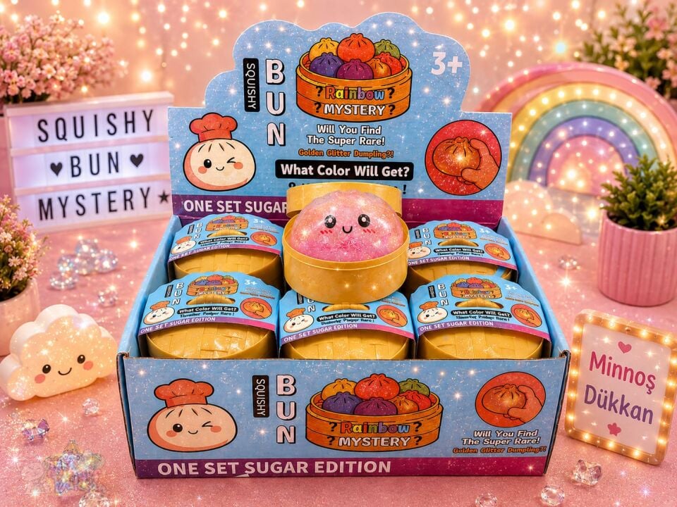 Dumpling Squishy Büyük Boy Simli