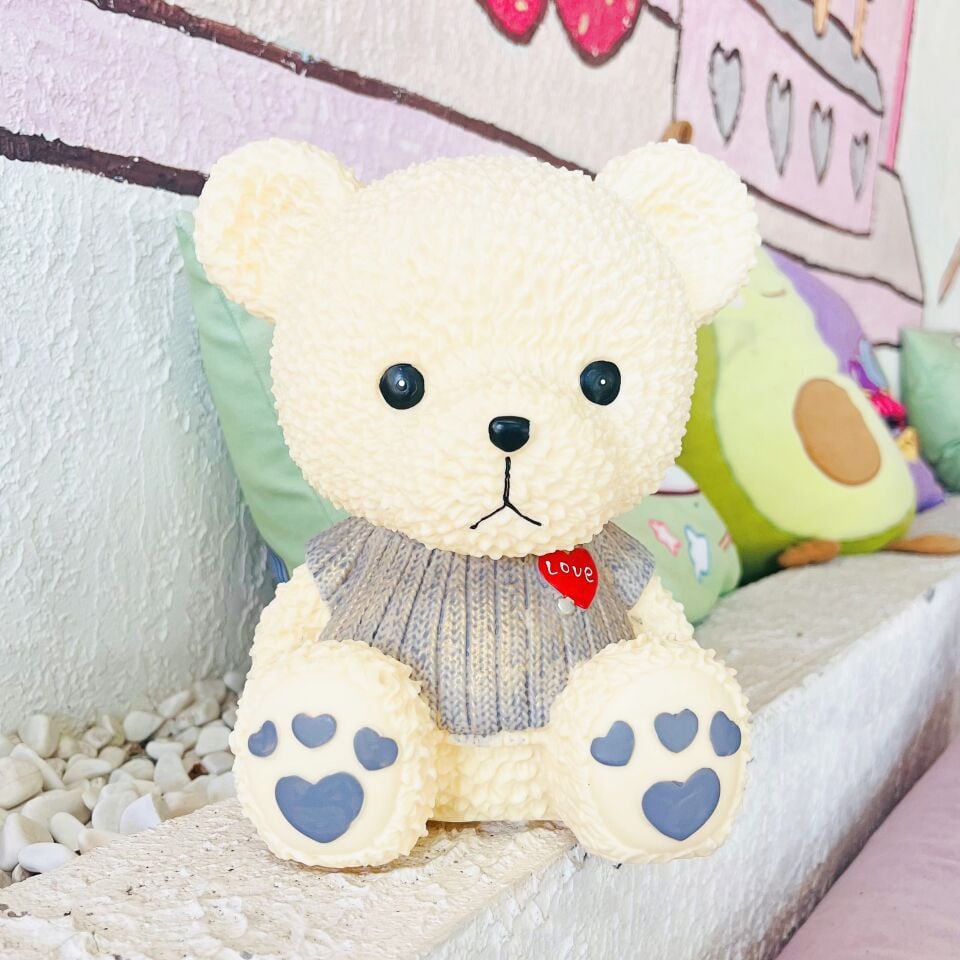 Oturan Ayıcık Kumbara Biblo