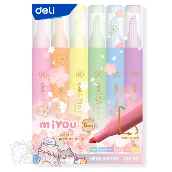 Deli Miyou Fosforlu Kalem 6lı