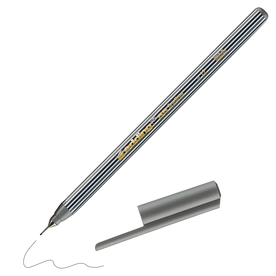 Edding 55 Finepen - 12 Gri