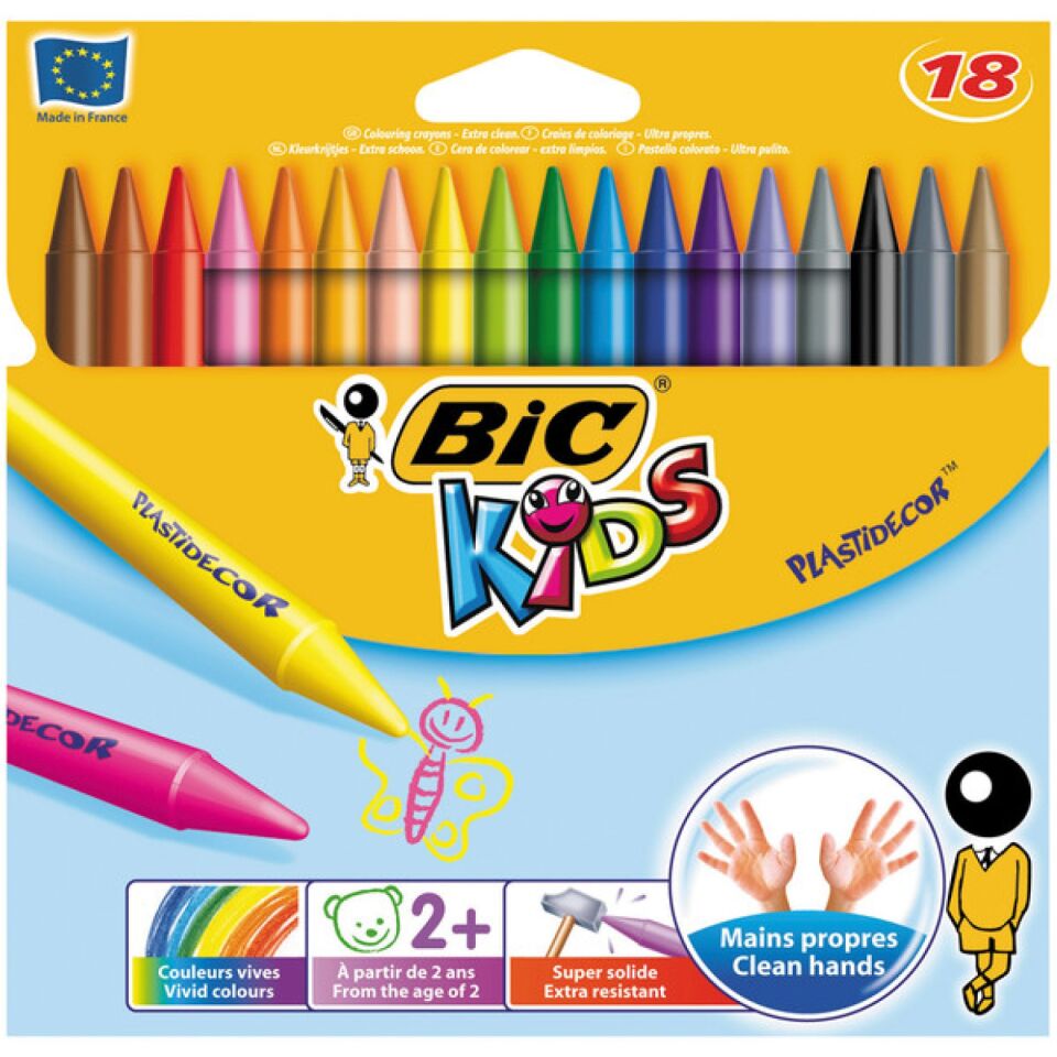 Bic Plastidecor 18 Renk Crayon Pastel Boya