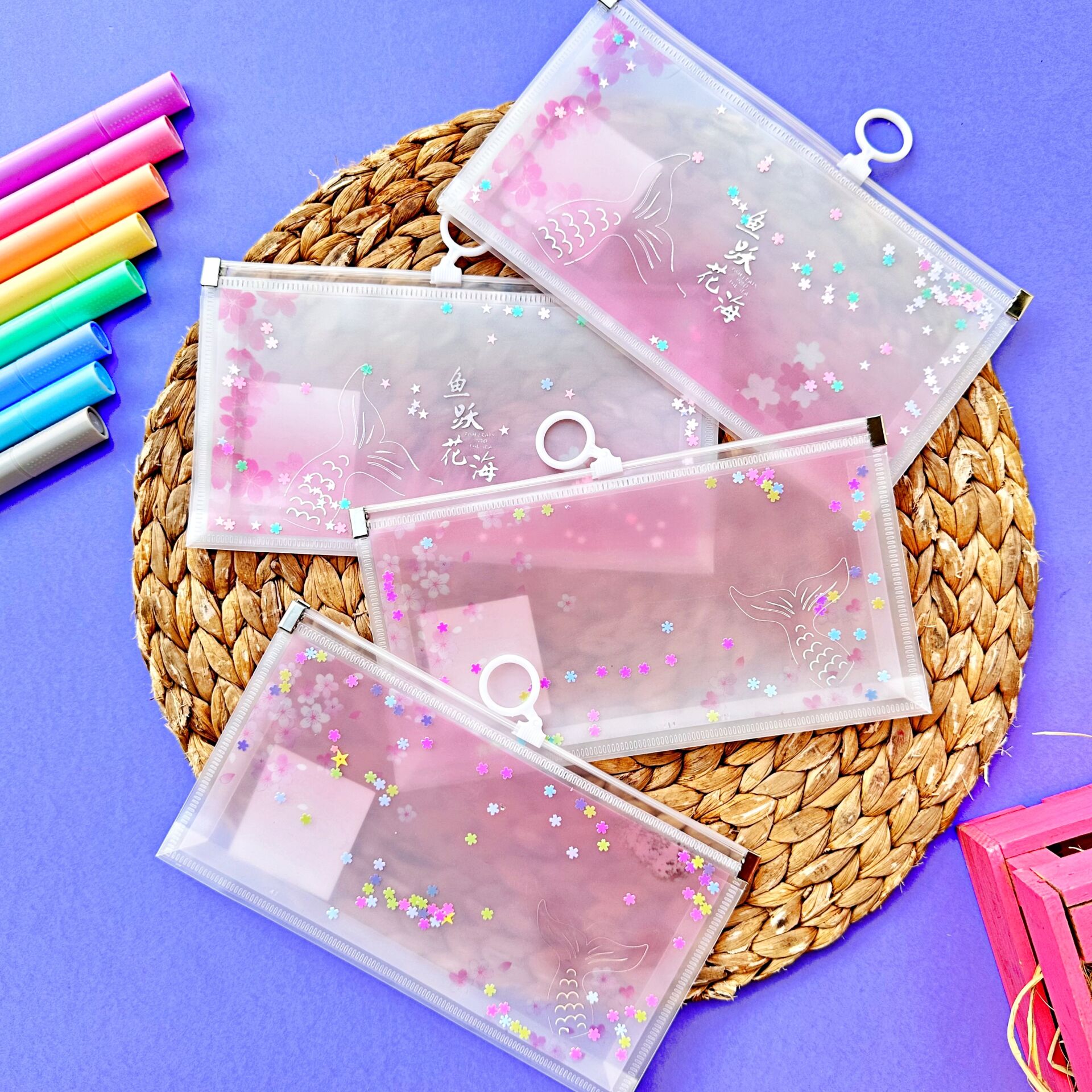 Deniz Kızı Pullu Kilitli Kalemkutu