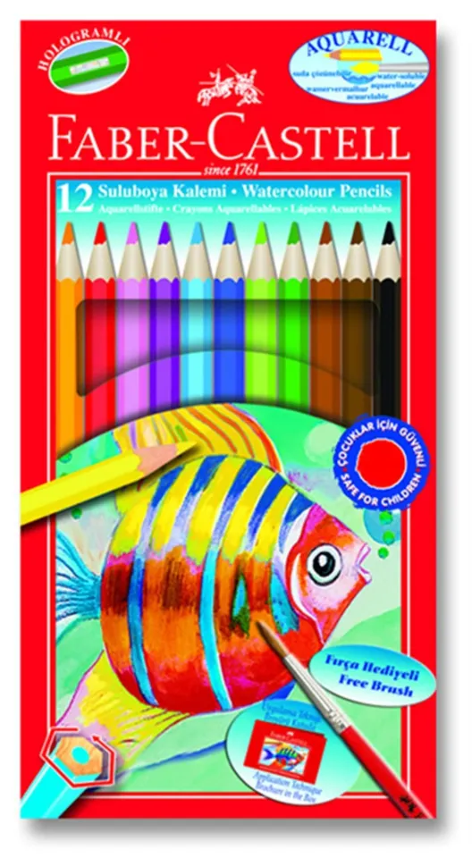Faber Castell Aquarell12 Renk Sulu Boya Kalemi