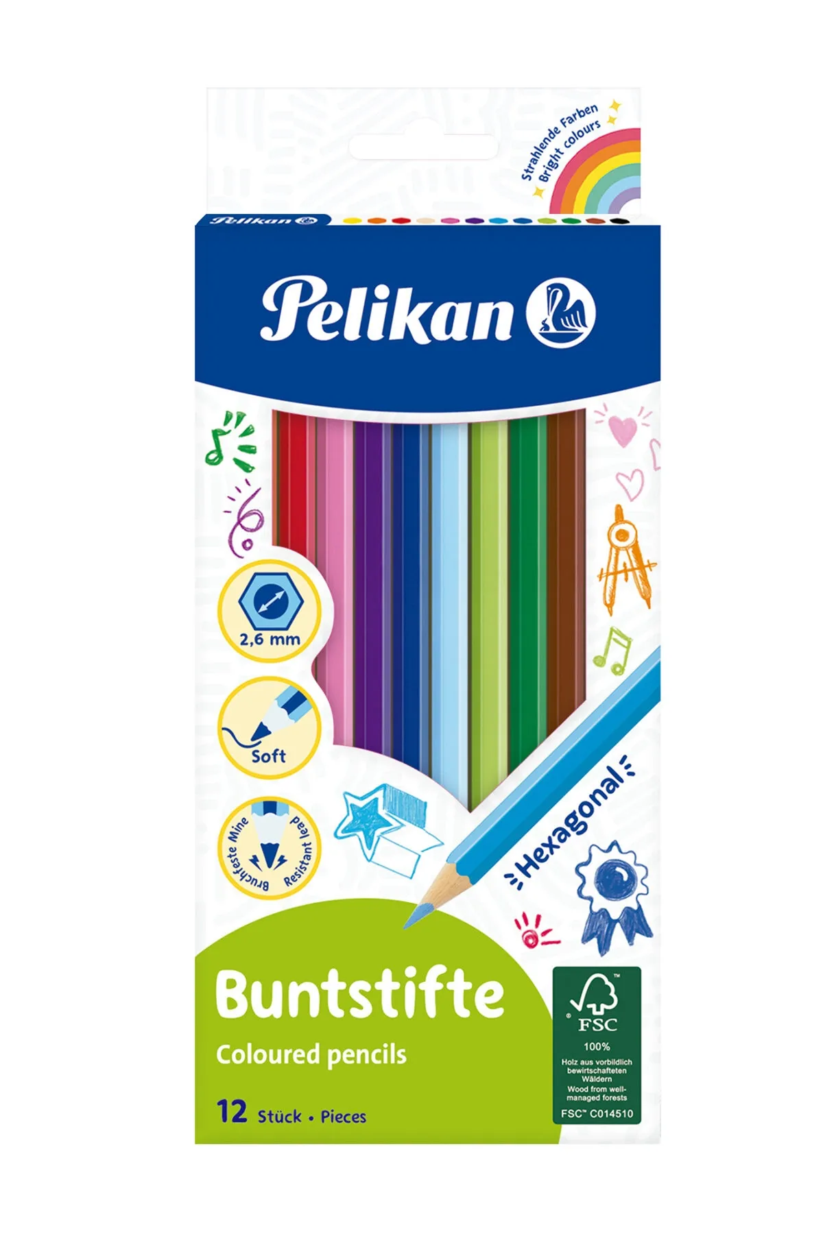 Pelikan Buntstifte Kuru Boya 12 Renk