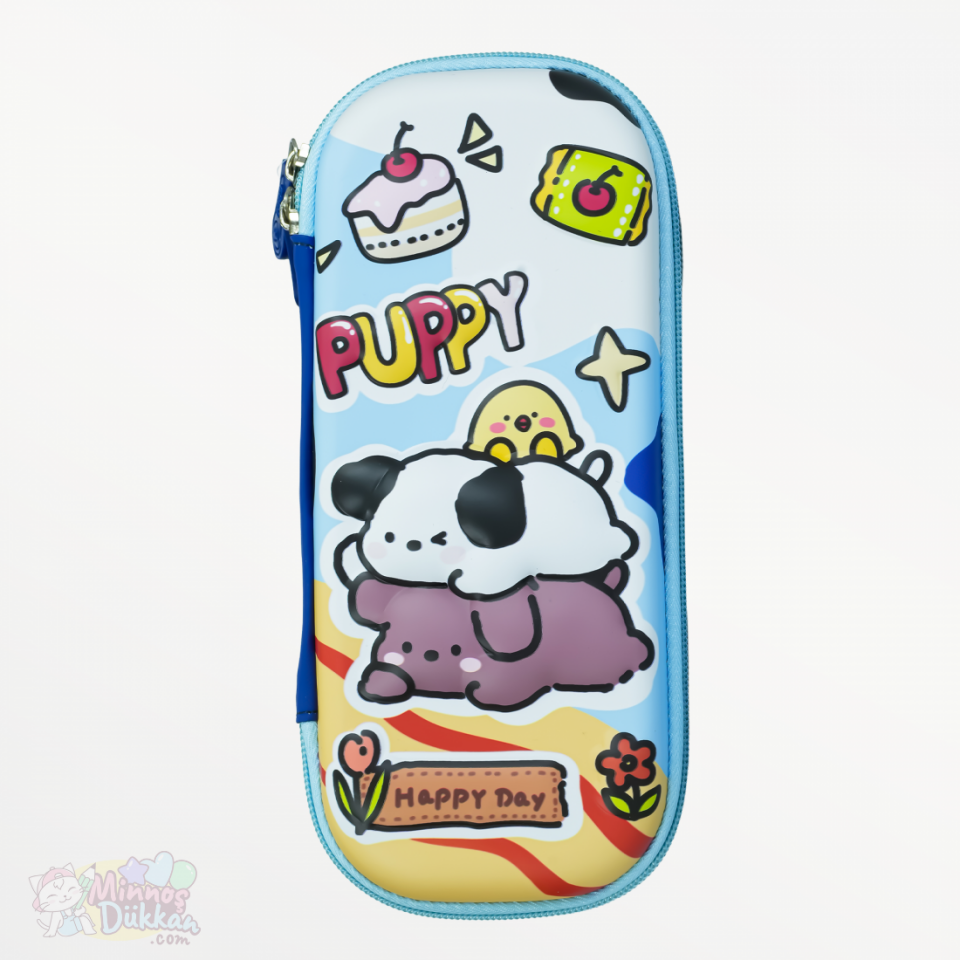 Puppy Kabartmalı Eva Kalem Çantası Dar
