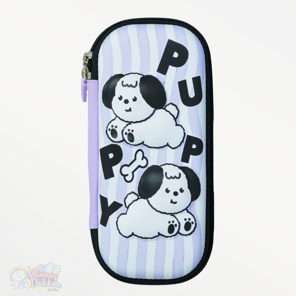 Puppy Kabartmalı Eva Kalem Çantası Dar