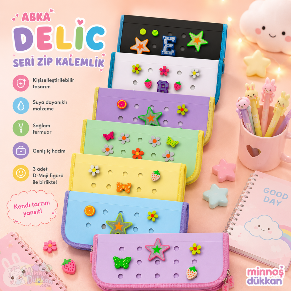 Abka Delic Fermuarlı Cepli Kalemlik
