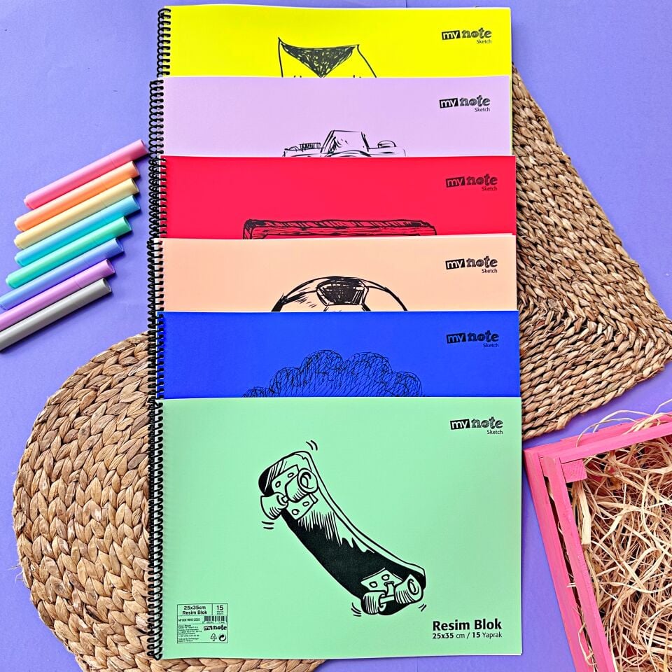 Mynote 25x35 cm 15 Yaprak Resim Blok