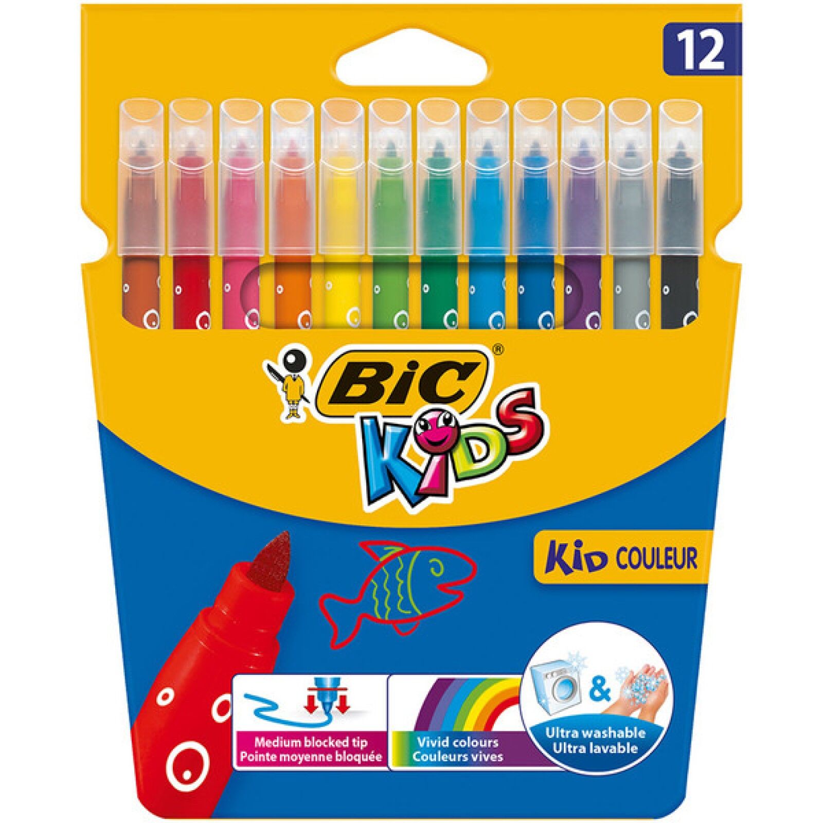 Bic Kids Yıkanabilir 12 Renk Keçeli Boya Kalemi